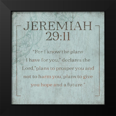 Jeremiah Murky Sea Black Modern Wood Framed Art Print by Villa, Milli