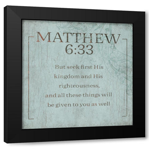 Matthew Murky Sea Black Modern Wood Framed Art Print by Villa, Milli