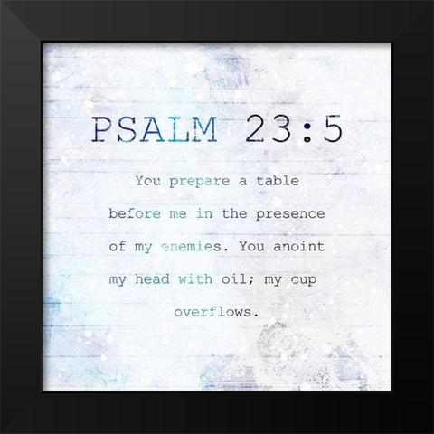 Psalm 235 Night Farm Black Modern Wood Framed Art Print by Villa, Milli