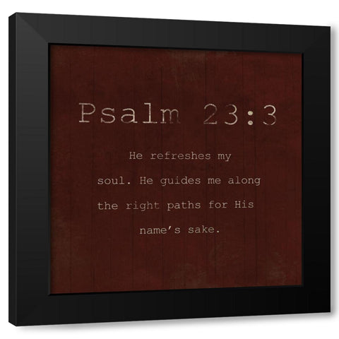 Psalm 233 Fall Farm Black Modern Wood Framed Art Print with Double Matting by Villa, Milli
