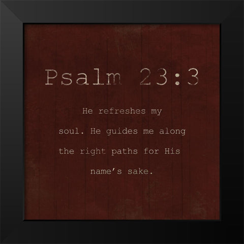 Psalm 233 Fall Farm Black Modern Wood Framed Art Print by Villa, Milli