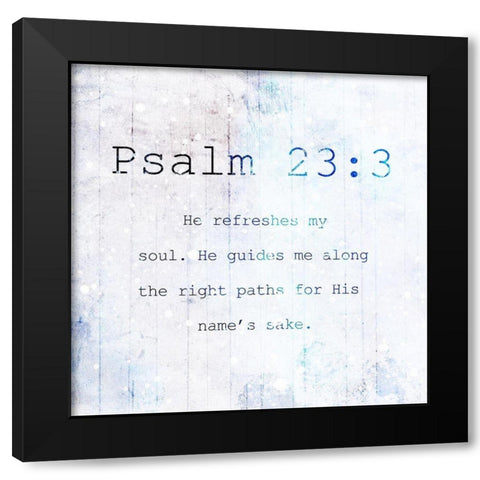 Psalm 233 Night Farm Black Modern Wood Framed Art Print by Villa, Milli