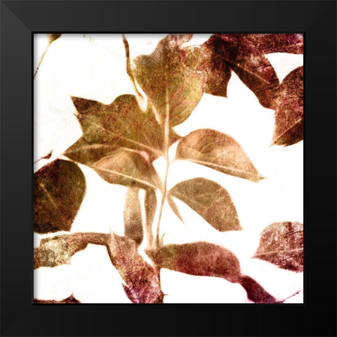 Fall Universal Leaves Black Modern Wood Framed Art Print by Villa, Milli
