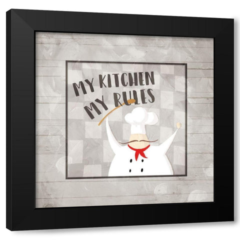 My Kitchen Black Modern Wood Framed Art Print with Double Matting by Villa, Milli