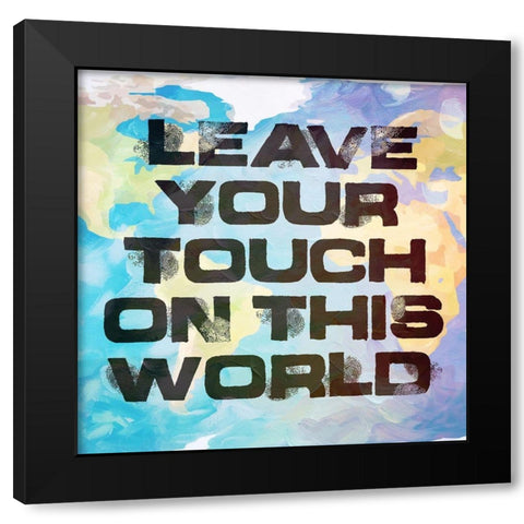 Leave Your Touch Black Modern Wood Framed Art Print with Double Matting by Villa, Milli