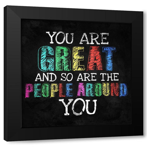 Great People Around Black Modern Wood Framed Art Print by Villa, Milli