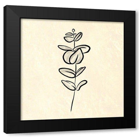 Paper Simple flower 2 Black Modern Wood Framed Art Print with Double Matting by Villa, Milli