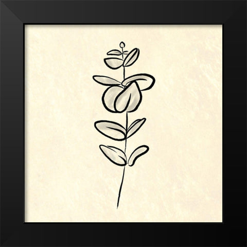 Paper Simple flower 2 Black Modern Wood Framed Art Print by Villa, Milli