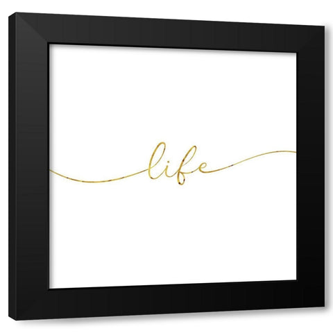 Gold Life Black Modern Wood Framed Art Print with Double Matting by Villa, Milli