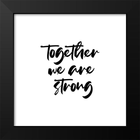 Together Black Modern Wood Framed Art Print by Villa, Milli