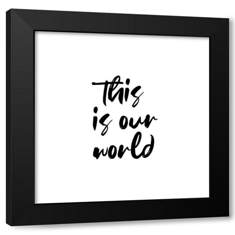 Our World Black Modern Wood Framed Art Print with Double Matting by Villa, Milli