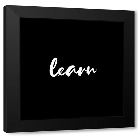 Learn Black Modern Wood Framed Art Print by Villa, Milli