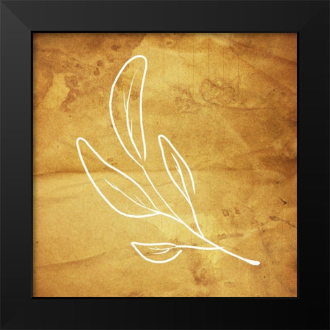 Simple ReGold Flower Black Modern Wood Framed Art Print by Villa, Milli