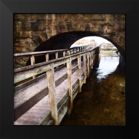 Look Under The Bridge Black Modern Wood Framed Art Print by Villa, Milli