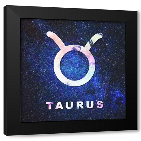 Taurus Space Black Modern Wood Framed Art Print by Villa, Milli