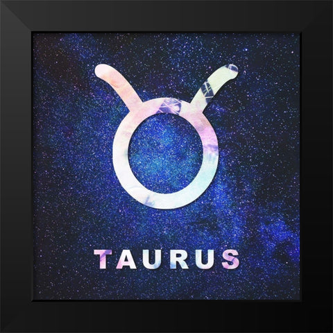 Taurus Space Black Modern Wood Framed Art Print by Villa, Milli