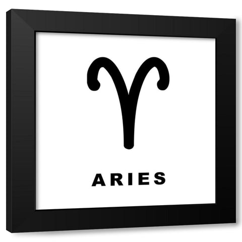Aries Black Modern Wood Framed Art Print by Villa, Milli