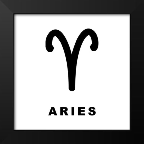 Aries Black Modern Wood Framed Art Print by Villa, Milli