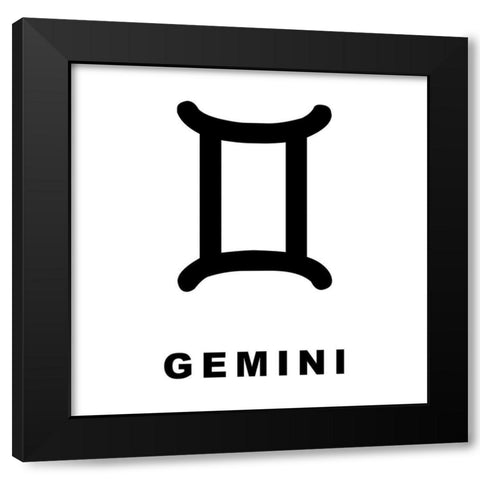 Gemini Black Modern Wood Framed Art Print with Double Matting by Villa, Milli