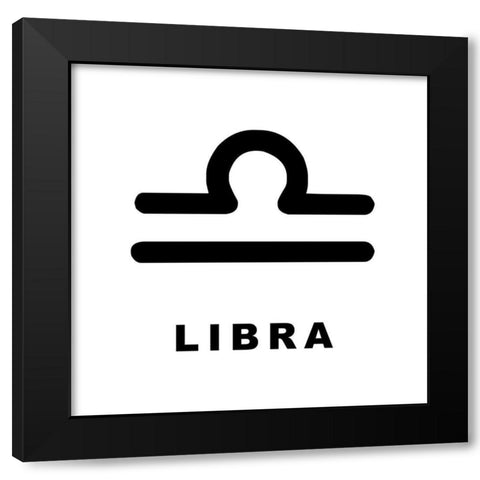 Libra Black Modern Wood Framed Art Print by Villa, Milli