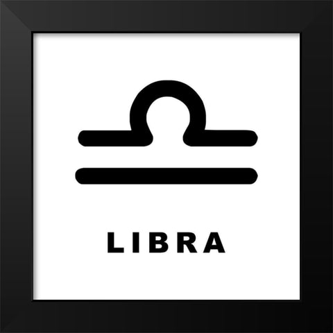 Libra Black Modern Wood Framed Art Print by Villa, Milli