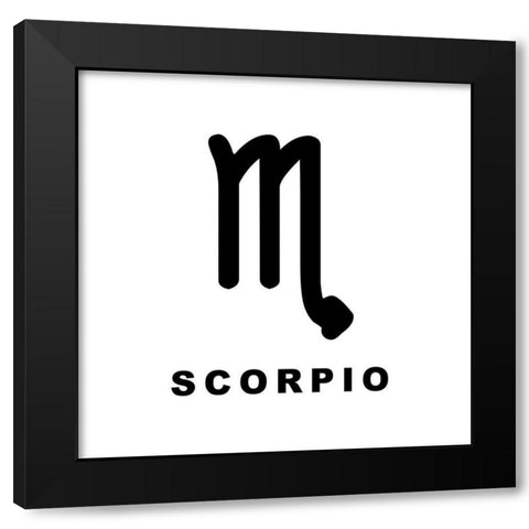 Scorpio Black Modern Wood Framed Art Print with Double Matting by Villa, Milli