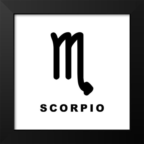 Scorpio Black Modern Wood Framed Art Print by Villa, Milli