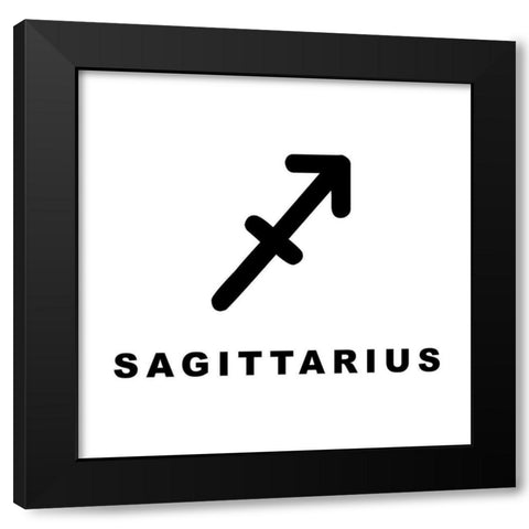 Sagittarius Black Modern Wood Framed Art Print by Villa, Milli
