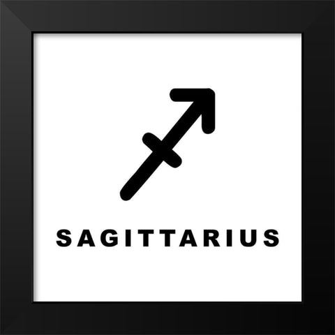 Sagittarius Black Modern Wood Framed Art Print by Villa, Milli