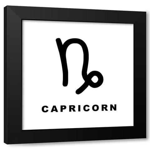 Capricorn Black Modern Wood Framed Art Print with Double Matting by Villa, Milli
