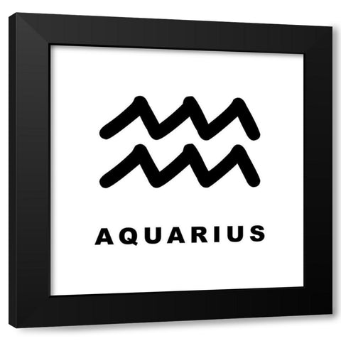 Aquarius Black Modern Wood Framed Art Print by Villa, Milli