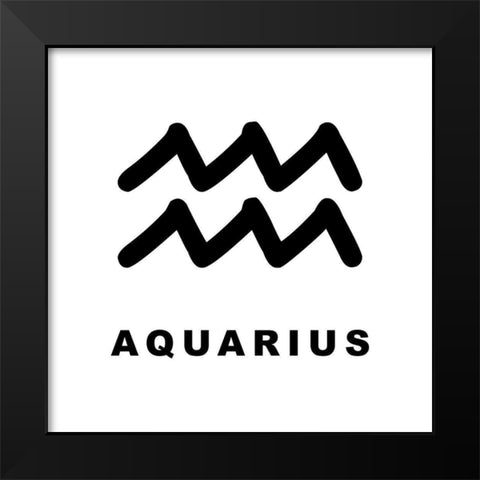 Aquarius Black Modern Wood Framed Art Print by Villa, Milli