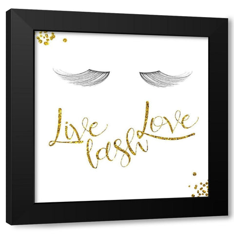 Live Lash Love Black Modern Wood Framed Art Print with Double Matting by Villa, Milli