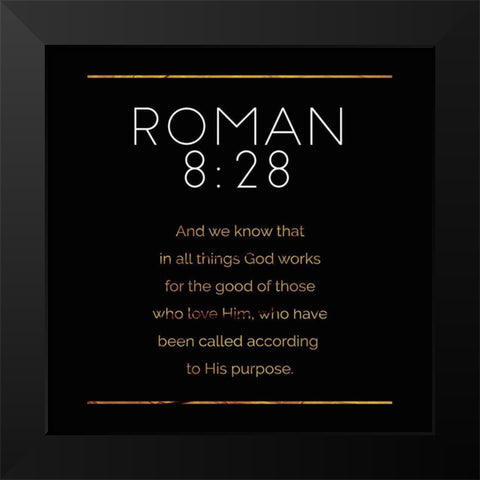 New Roman Gold Reverse Black Modern Wood Framed Art Print by Villa, Milli