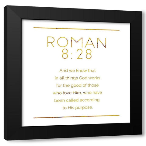 New Roman Gold Black Modern Wood Framed Art Print by Villa, Milli
