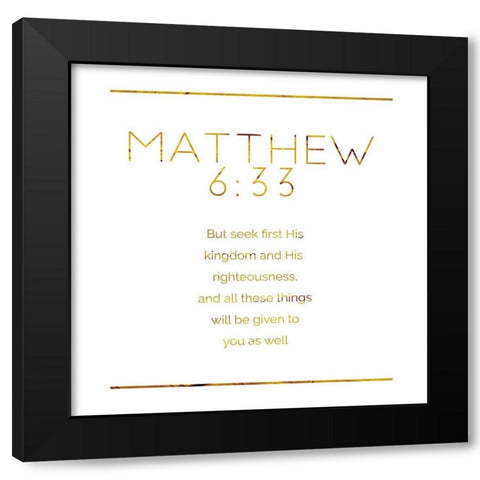 New Matthew Gold Black Modern Wood Framed Art Print by Villa, Milli
