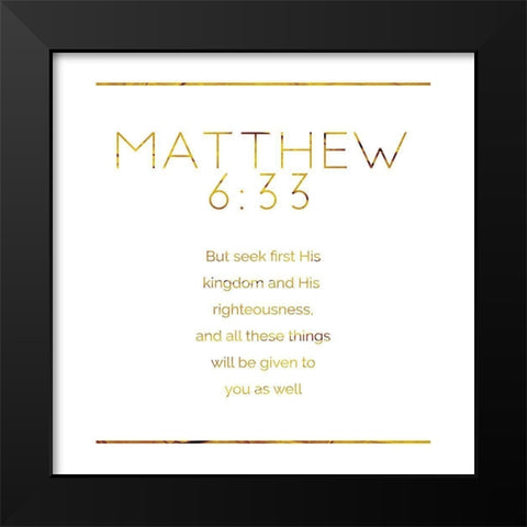 New Matthew Gold Black Modern Wood Framed Art Print by Villa, Milli