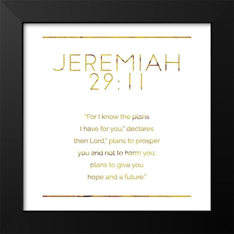 New Jeremiah Gold Black Modern Wood Framed Art Print by Villa, Milli