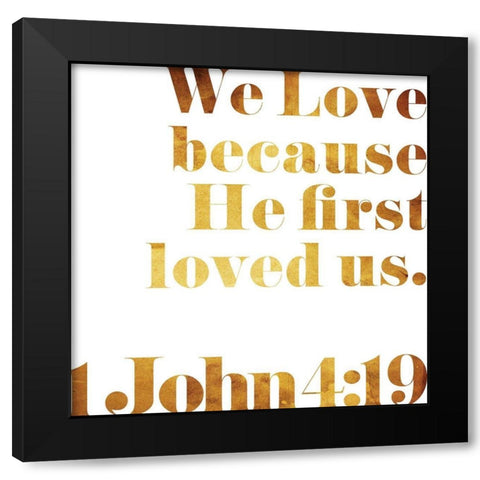 John Text Black Modern Wood Framed Art Print with Double Matting by Villa, Milli