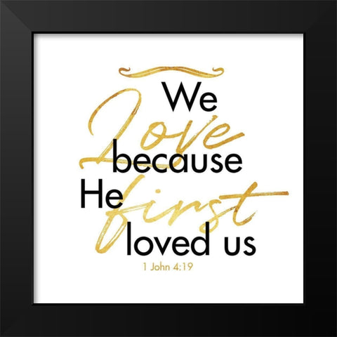 John Loved Black Modern Wood Framed Art Print by Villa, Milli