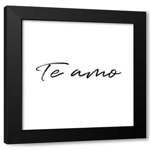 Te Amo Black Modern Wood Framed Art Print with Double Matting by Villa, Milli
