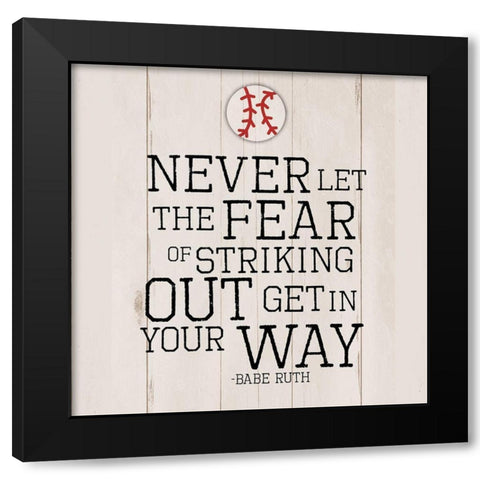 Never Fear Black Modern Wood Framed Art Print with Double Matting by Villa, Milli