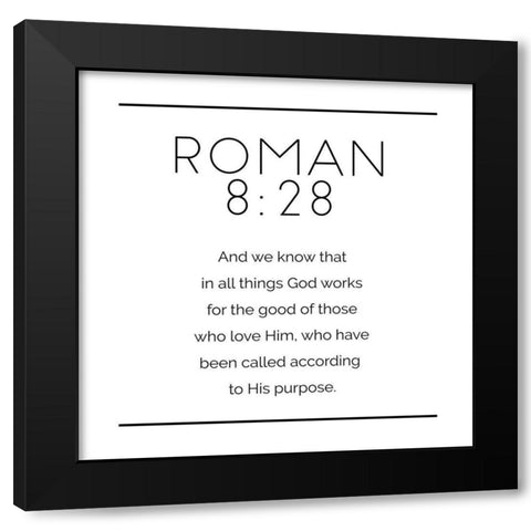 New Roman Simple Black Modern Wood Framed Art Print with Double Matting by Villa, Milli