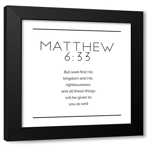 New Matthew Simple Black Modern Wood Framed Art Print by Villa, Milli