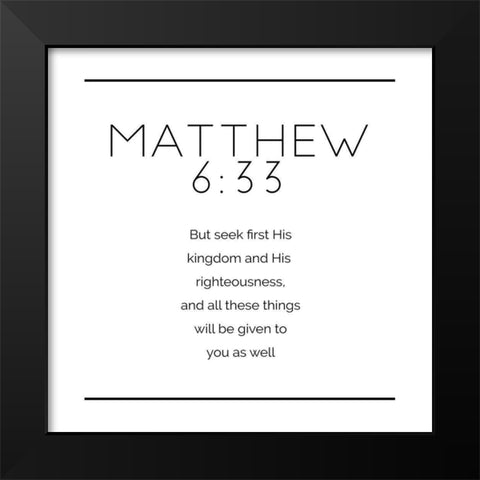 New Matthew Simple Black Modern Wood Framed Art Print by Villa, Milli