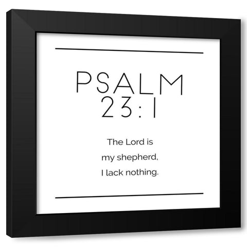 New Psalm Simple Black Modern Wood Framed Art Print with Double Matting by Villa, Milli