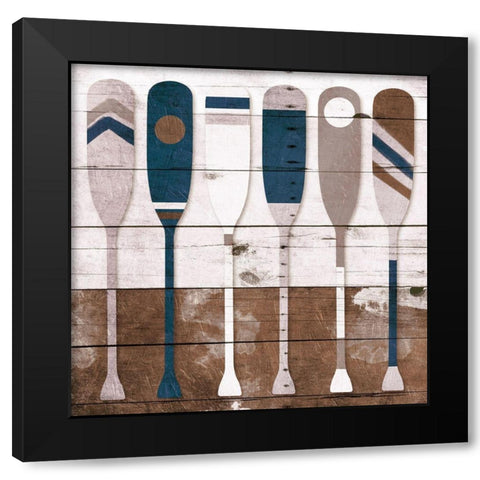Neutral Oars Black Modern Wood Framed Art Print by Villa, Milli