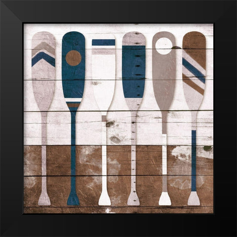 Neutral Oars Black Modern Wood Framed Art Print by Villa, Milli