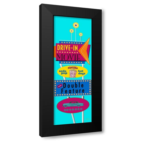 Movie Bright Black Modern Wood Framed Art Print with Double Matting by Windvand, Marilu
