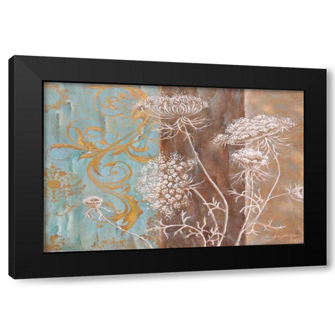 White Poppy and Queen Annes Lace II Black Modern Wood Framed Art Print with Double Matting by St. Jean, Nora